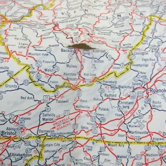 Vintage 1958 SUNOCO Gas Company Road Map Eastern United States - Picture 9 of 12